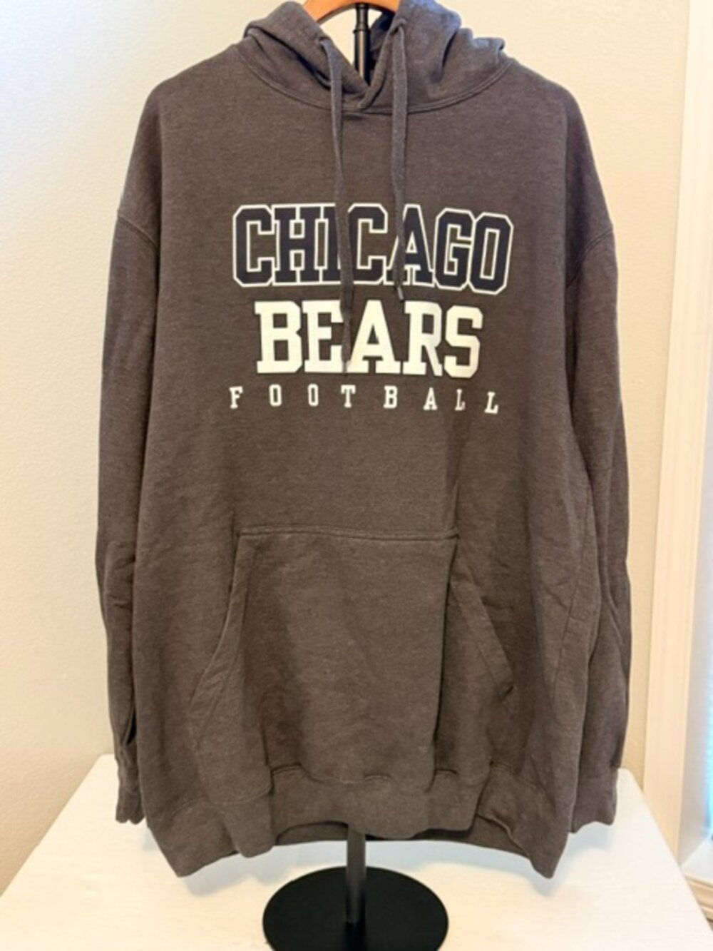 Chicago Bears Fanatics Hoodie XLT Heather Charcoal Gray NFL Sweatshirt